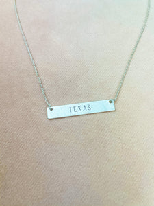 Texas Plaque Necklace